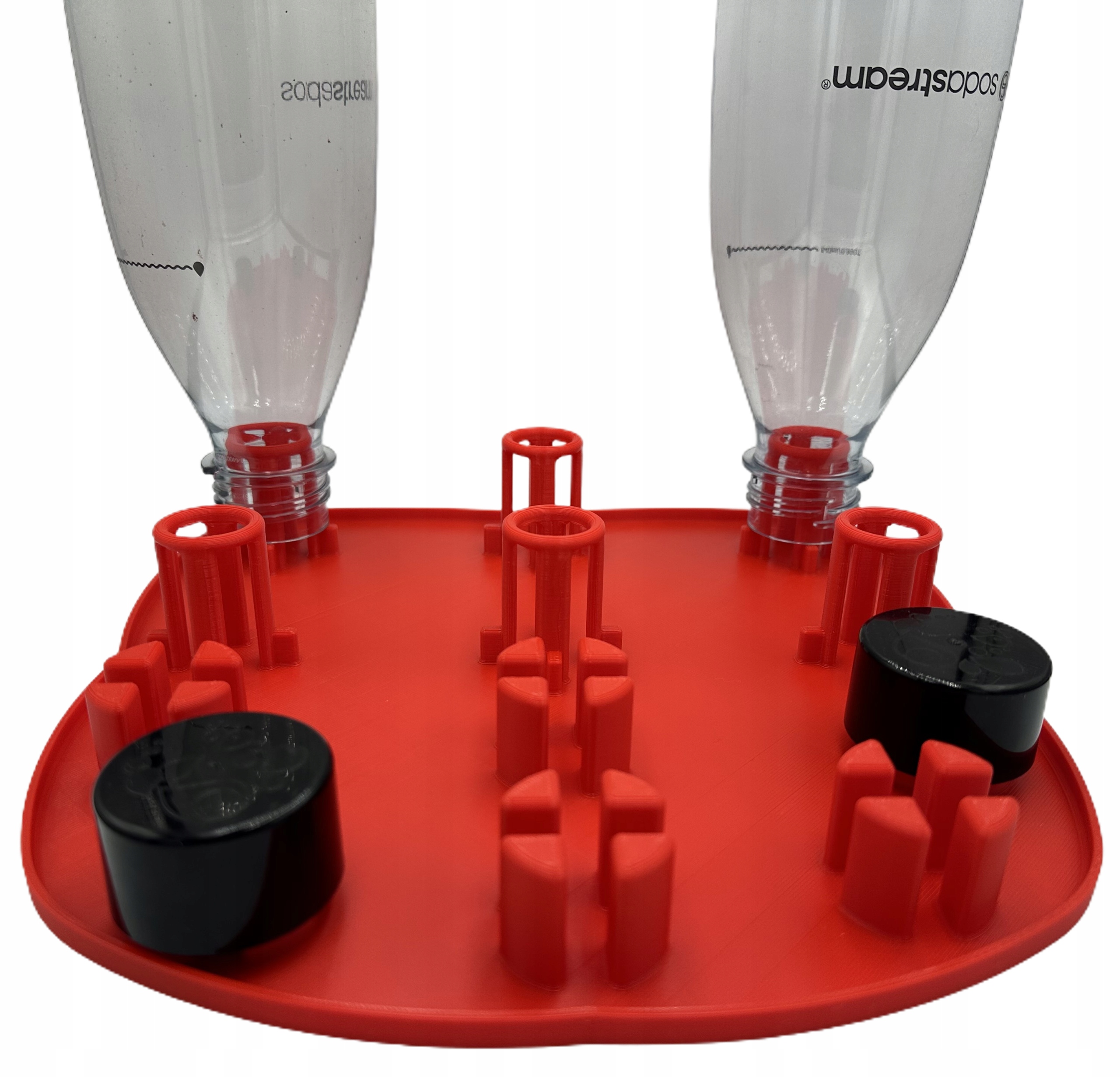 Ociekacz Na 6 Sześć Butelki Do Saturatora SODASTREAM Stojak Uchwyt Czerwony