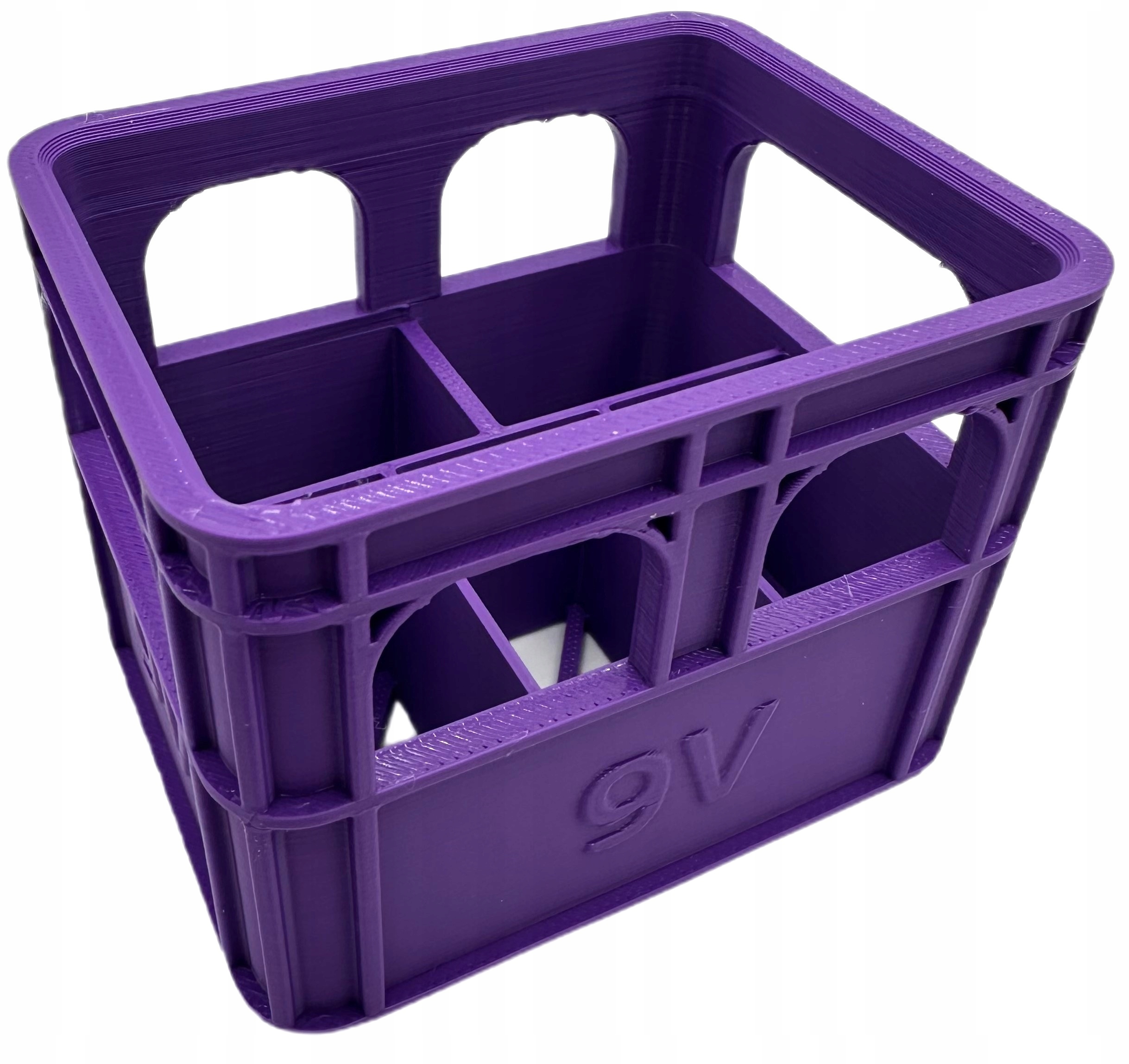 ORGANIZER NA BATERIE 9V KOSZYK POJEMNIK OPAKOWANIE ETUI FIOLETOWY