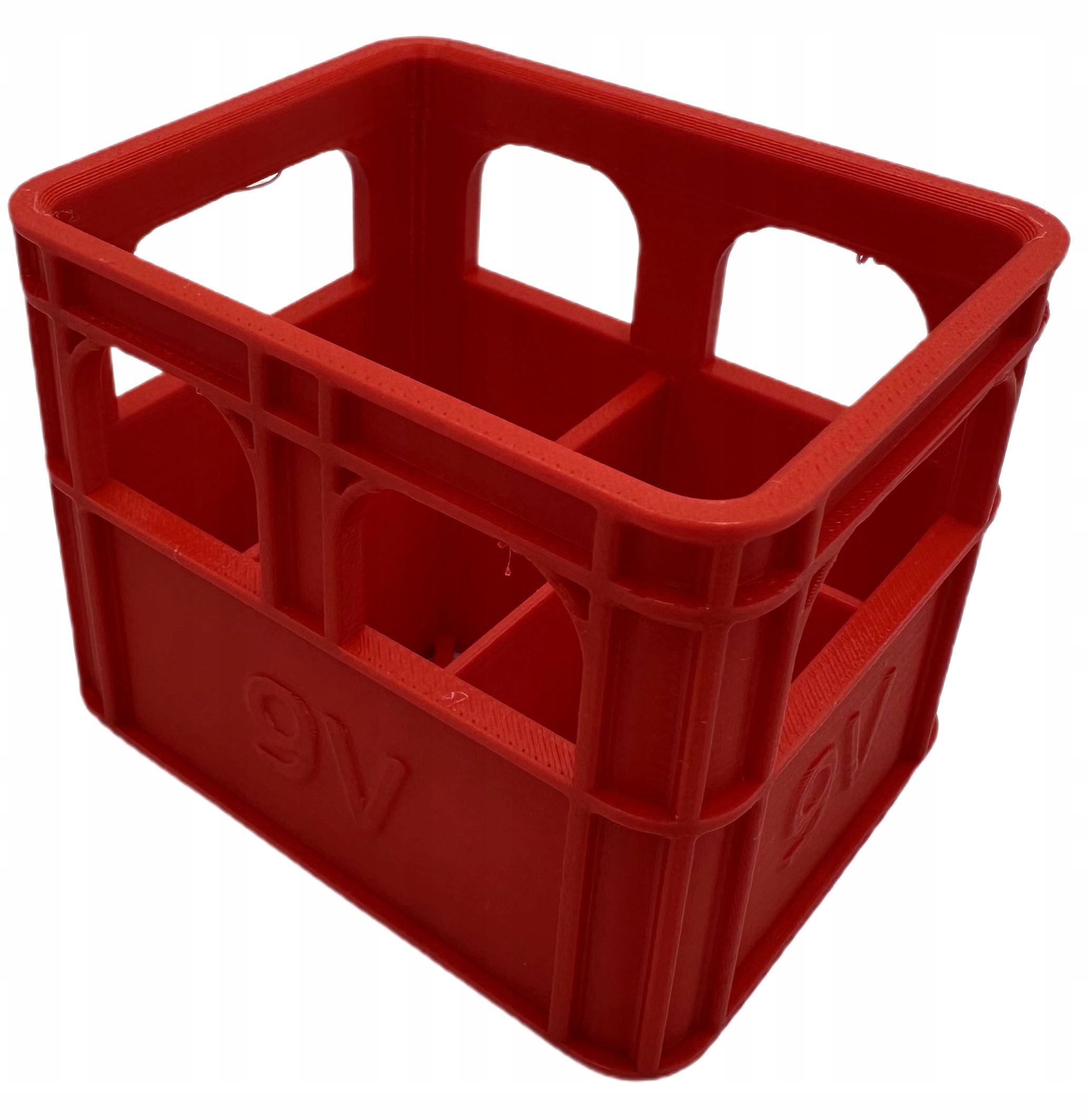 ORGANIZER NA BATERIE 9V KOSZYK POJEMNIK OPAKOWANIE ETUI CZERWONY