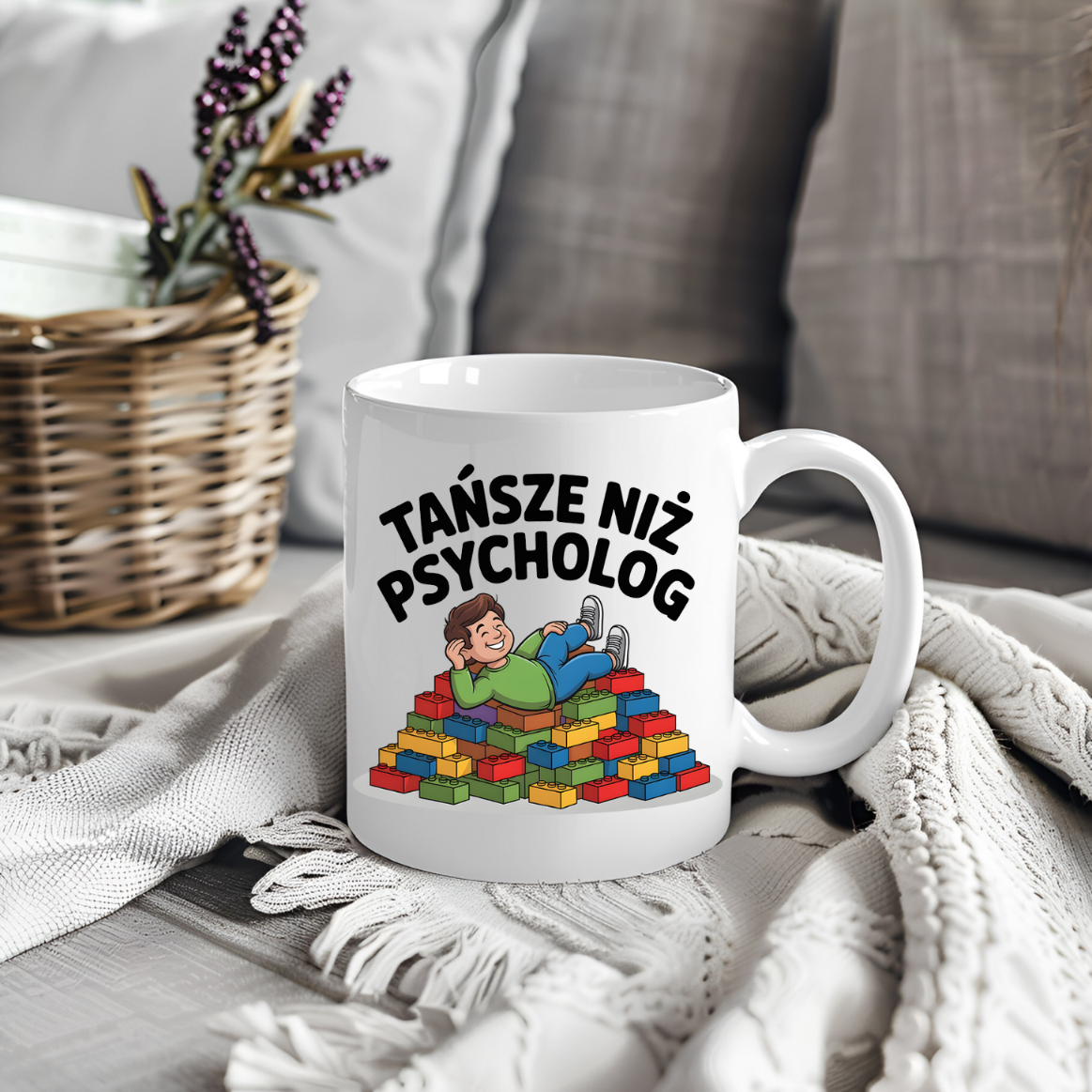 Kubek Ceramiczny Dla Fana Klocków Tańsze Niż Psycholog