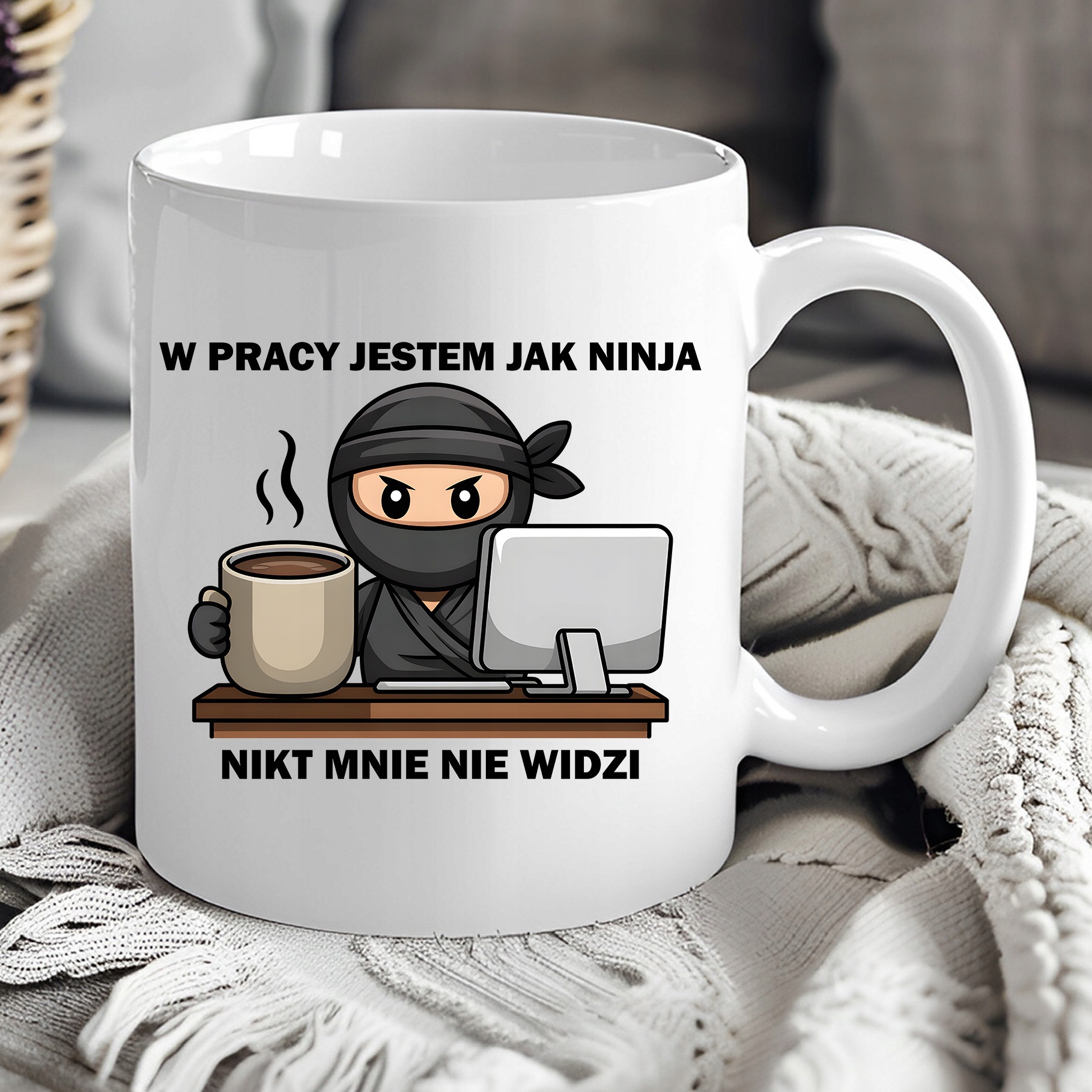 Kubek Do Pracy Dla Pracownika W Pracy Jestem Jak Ninja Do Biura