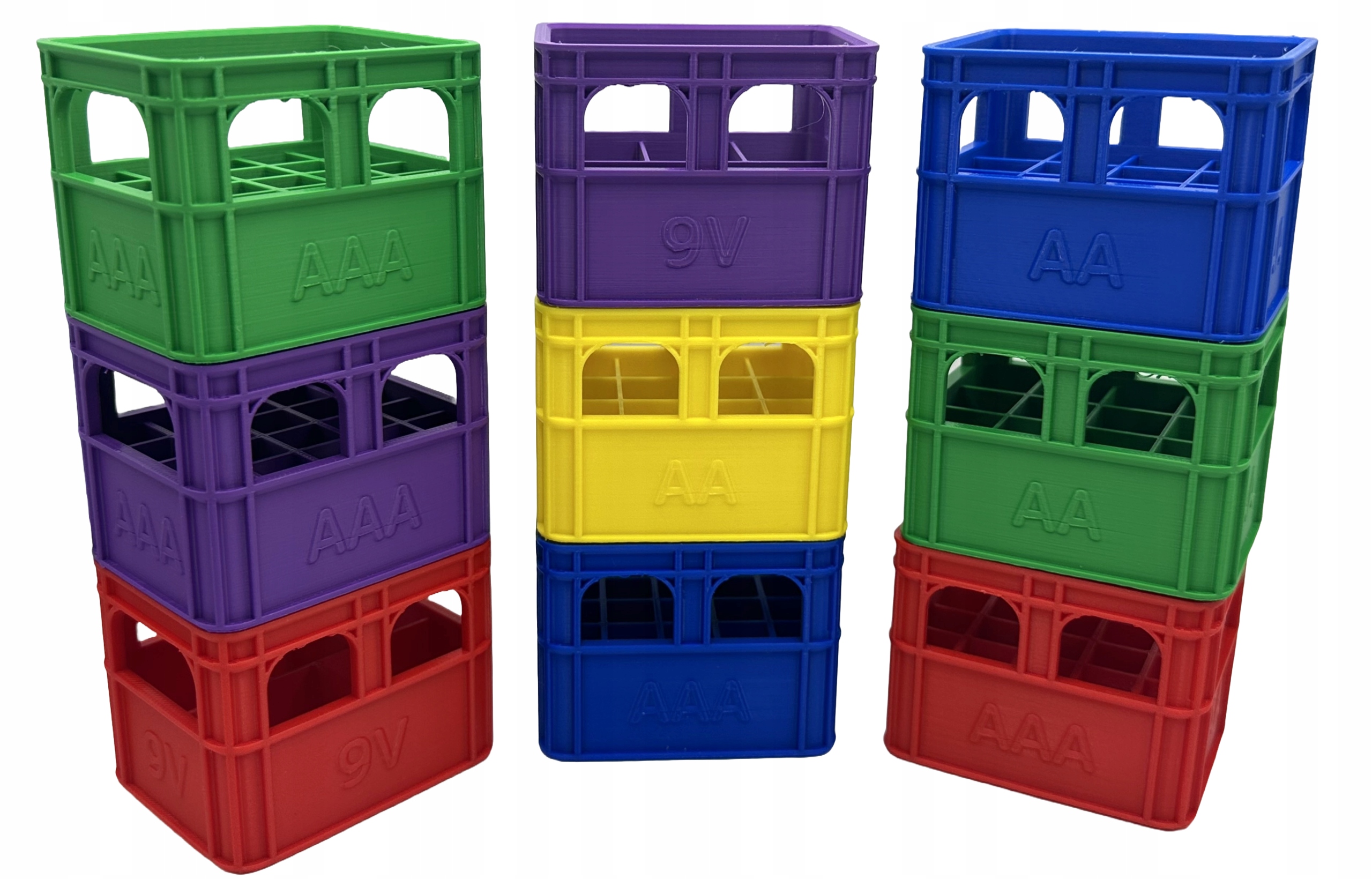 ORGANIZER NA BATERIE 9V KOSZYK POJEMNIK OPAKOWANIE ETUI CZERWONY