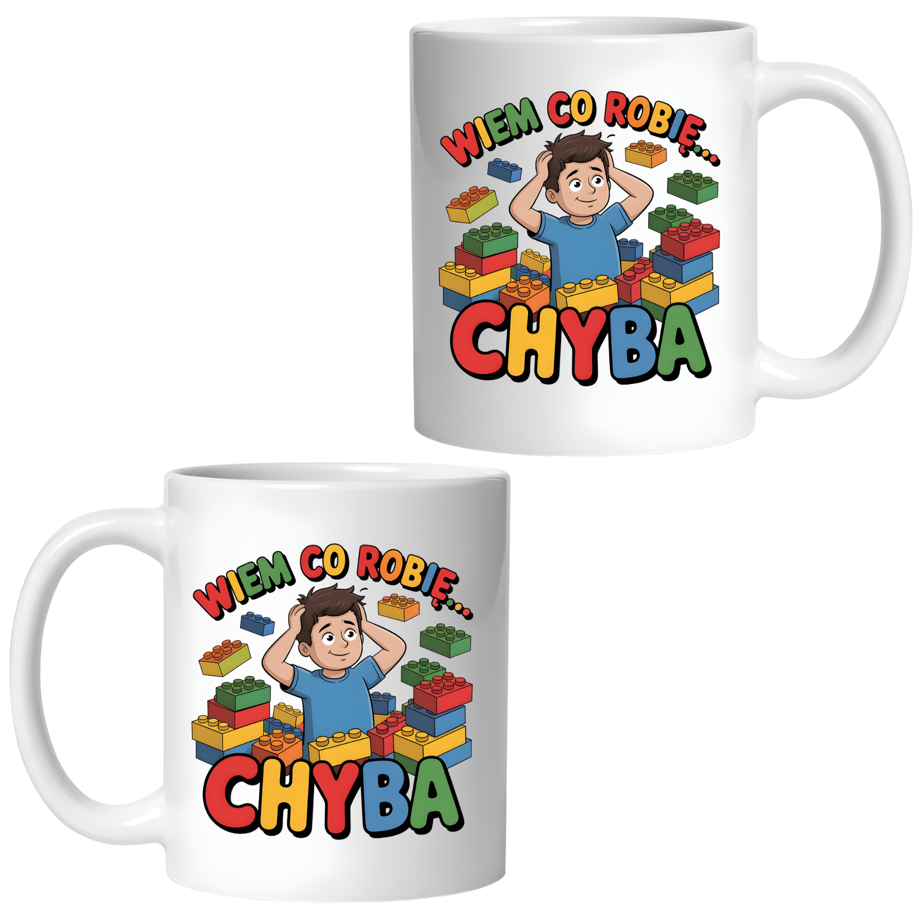 Kubek Ceramiczny Dla Fana Klocków Wiem Co Robię... Chyba