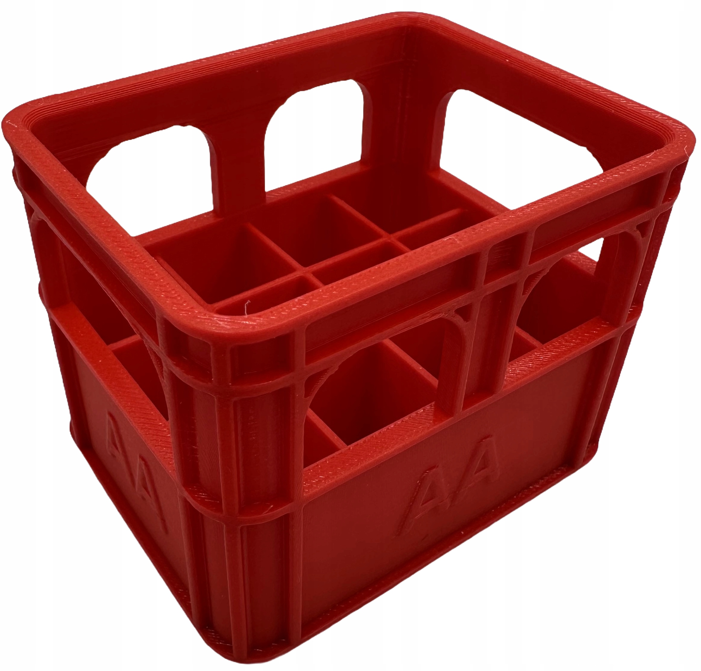 ORGANIZER NA BATERIE AA KOSZYK POJEMNIK AKUMULATORY PALUSZKI CZERWONY