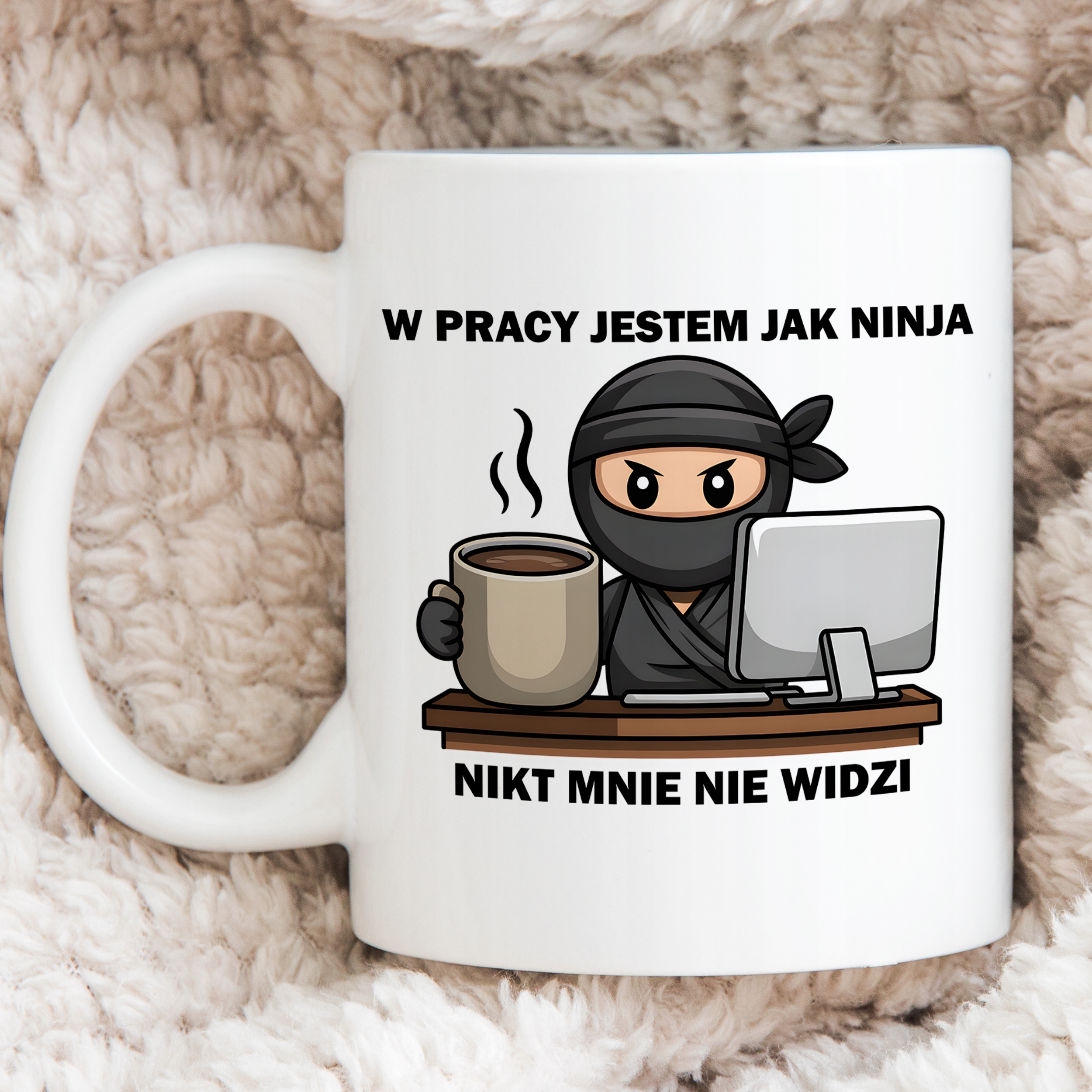 Kubek Do Pracy Dla Pracownika W Pracy Jestem Jak Ninja Do Biura