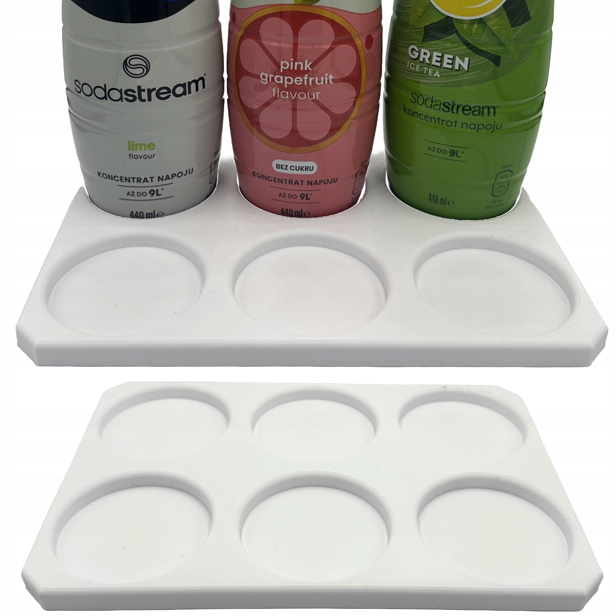 STOJAK PODKŁADKA NA SYROPY 6 MIEJSC BIAŁY