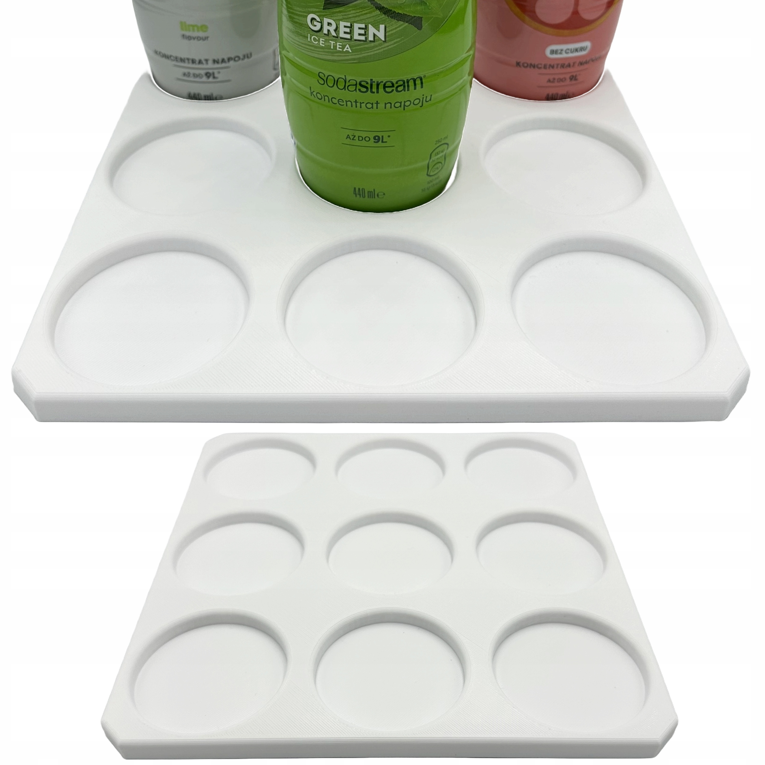 STOJAK PODKŁADKA NA SYROPY 9 MIEJSC BIAŁY