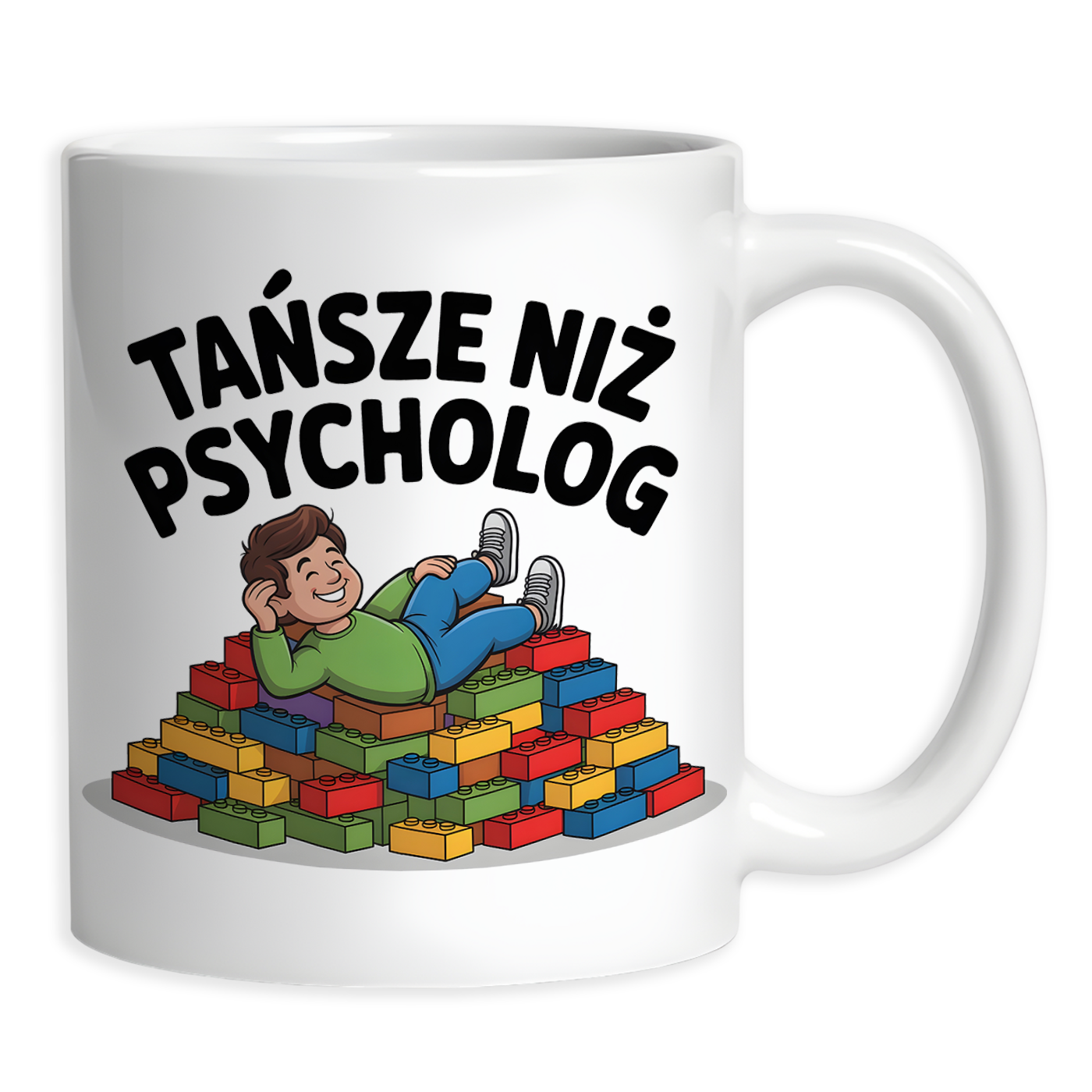 Kubek Ceramiczny Dla Fana Klocków Tańsze Niż Psycholog