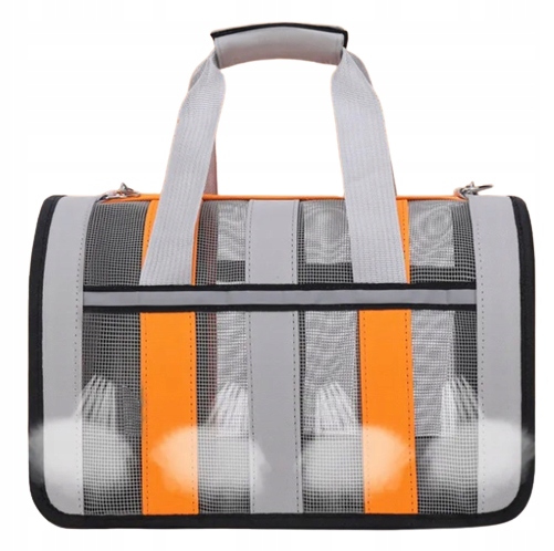 DUŻA SOLIDNA TORBA PODRÓŻNA TRANSPORTER DO KOTA PSA KRÓLIKA ZWIERZĄT SZARA