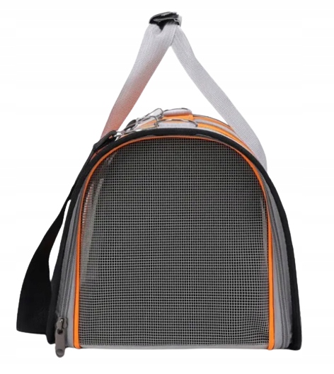 DUŻA SOLIDNA TORBA PODRÓŻNA TRANSPORTER DO KOTA PSA KRÓLIKA ZWIERZĄT SZARA