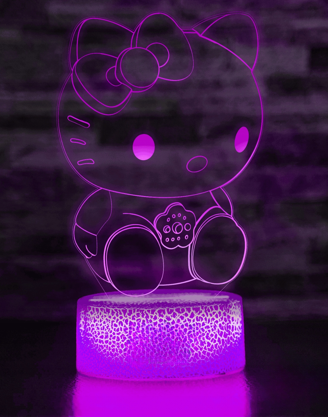LAMPKA NOCNA HELLO KITTY 3D DLA DZIECI BIURKO BAJKA LED 7 KOLOR USB + PILOT
