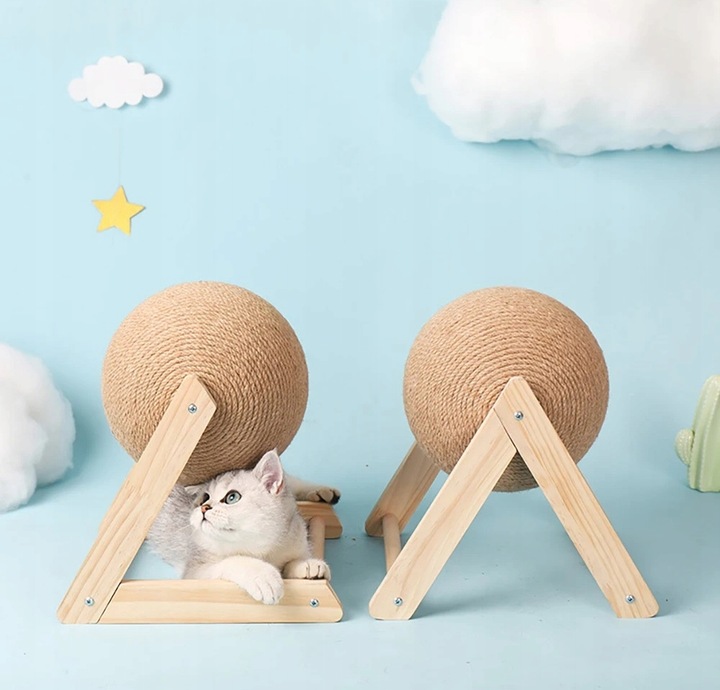 DRAPAK 2w1 OKRĄGŁY KOCIMIĘTKA Z SIZALU SIZALOWY DLA KOTA KOTÓW KRĘCĄCY M