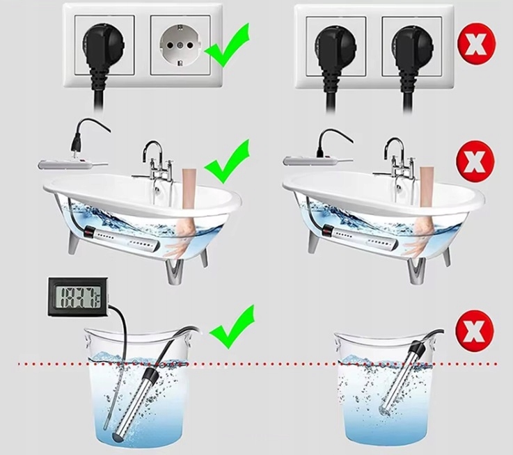 UNIWERSALNA GRZAŁKA BASENOWA PODGRZEWACZ WODY DO BASENU 2500W + TIMER EL-03