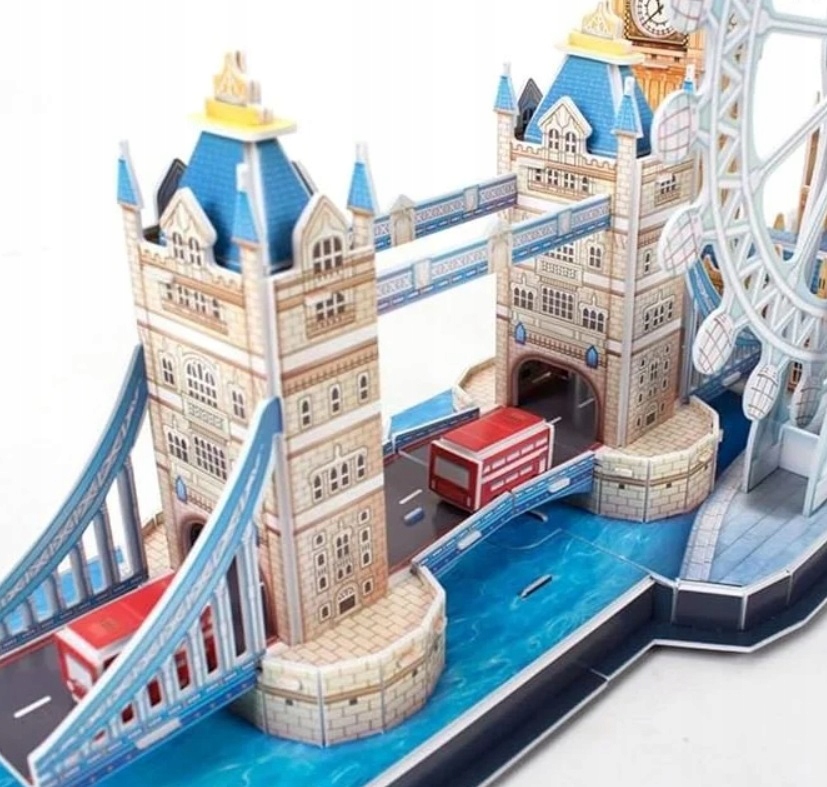 PUZZLE 3D MIASTO LONDYN PANORAMA LONDON BIG BEN ŚWIATŁO LED 106 ELEMENTÓW