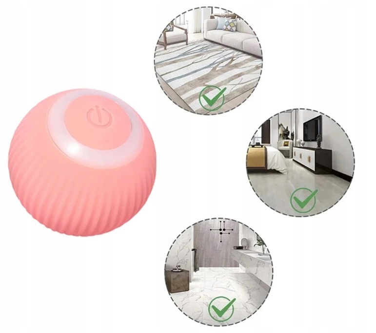 INTERAKTYWNA PIŁKA DLA KOTA INTELIGENTNA ZABAWKA DLA KOTÓW USB FD-07