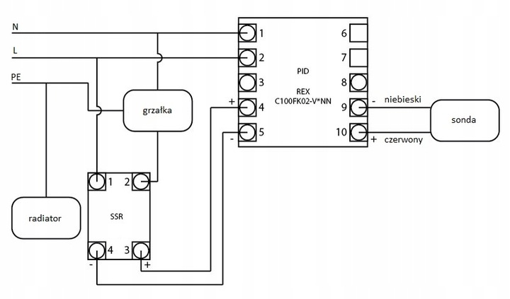 STEROWNIK REGULATOR TEMPERATURY REX C100 230 SSR