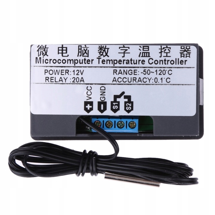 REGULATOR TEMPERATURY TERMOSTAT CYFROWY 12V DC 20a