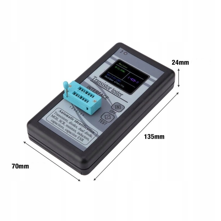 TESTER MIERNIK TRANZYSTORÓW KONDENSATORÓW M328