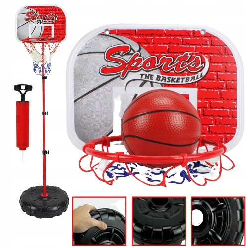 ZESTAW DO KOSZYKÓWKI DLA DZIECI 171 CM KOSZYKÓWKA TARCZA KOSZ PIŁKA