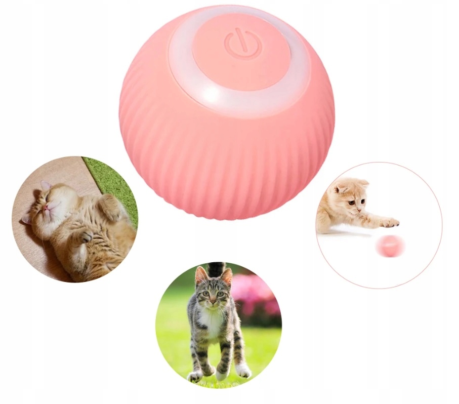 INTERAKTYWNA PIŁKA DLA KOTA INTELIGENTNA ZABAWKA DLA KOTÓW USB FD-07
