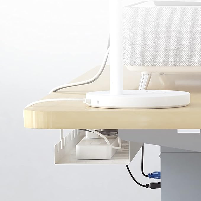 ORGANIZER MASKOWNICA NA PRZEWODY KABLE PÓŁKA BIUROWY METALOWY BLAT BIURKO 3