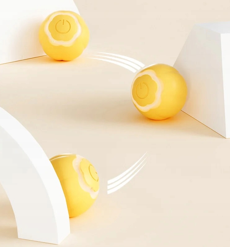 INTELIGENTNA PIŁKA DLA KOTA KOTÓW INTERAKTYWNA UCIEKAJĄCA ZABAWKA USB