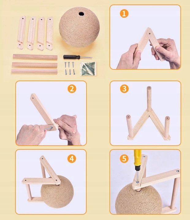 DRAPAK 2w1 OKRĄGŁY KOCIMIĘTKA Z SIZALU SIZALOWY DLA KOTA KOTÓW KRĘCĄCY M