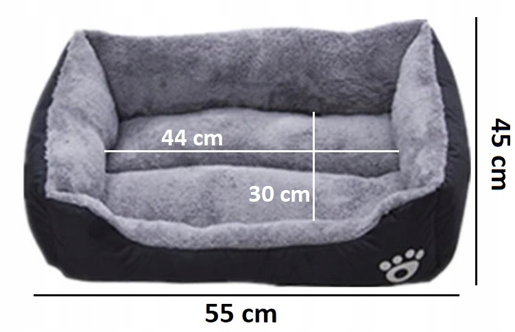 LEGOWISKO DLA PSA KOTA 55x45 SOFA KANAPA CZARNA M