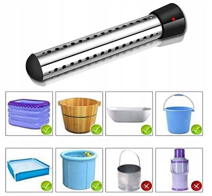 UNIWERSALNA GRZAŁKA BASENOWA PODGRZEWACZ WODY DO BASENU 2500W + TIMER EL-03