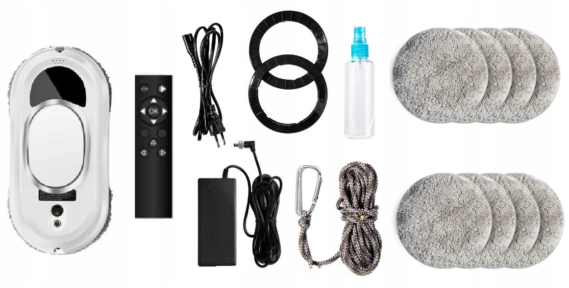 INTELIGENTNY ROBOT DO MYCIA SZYB OKIEN LUSTER AUTOMATYCZNA MYJKA ZESTAW