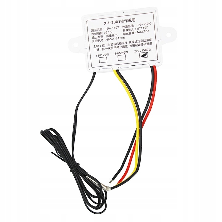 REGULATOR TEMPERATURY TERMOSTAT -50 110 C 230V AC