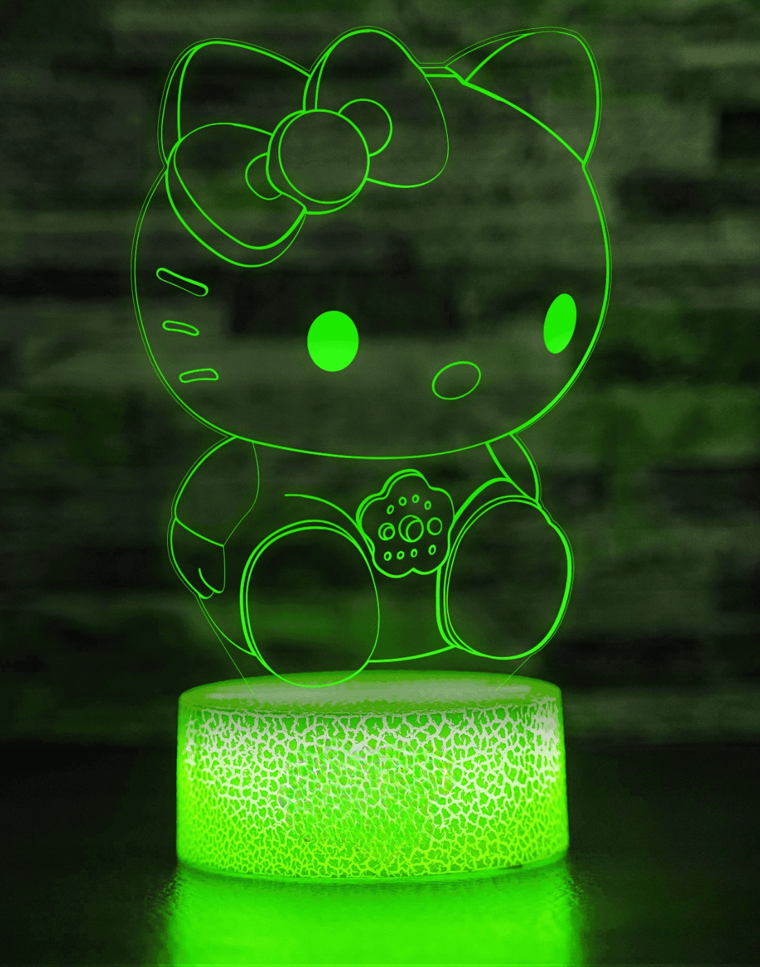 LAMPKA NOCNA HELLO KITTY 3D DLA DZIECI BIURKO BAJKA LED 7 KOLOR USB + PILOT