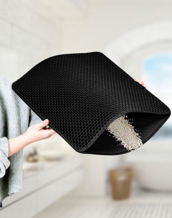 MATA POD KUWETĘ WYCIERACZKA DLA KOTA 50x40 cm