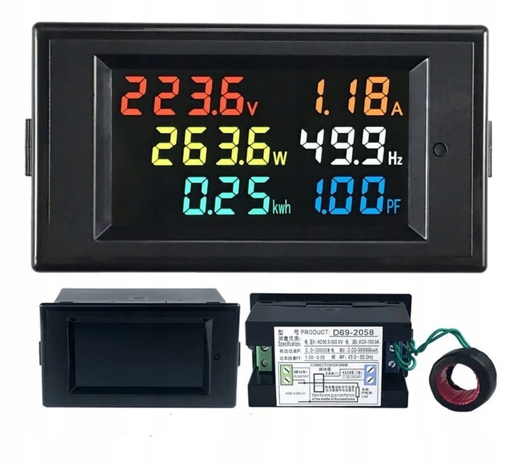 WOLTOMIERZ AMPEROMIERZ MIERNIK AC 40-300V D69-2058