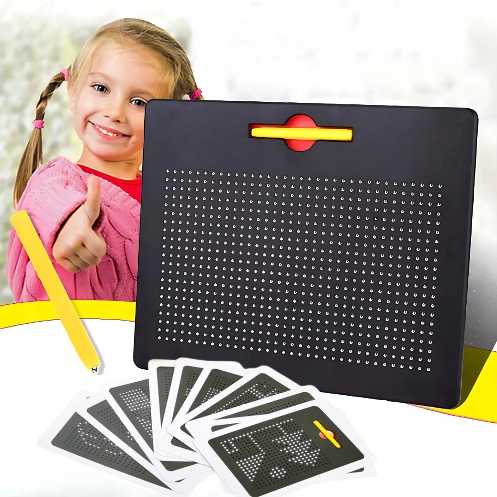 TABLICA MAGNETYCZNA XXL MAGPAD DLA DZIECI EDUKACYJNA 714 KULEK + SZABLONY