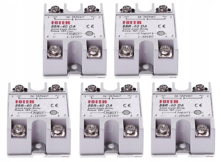 5xPÓŁPRZEWODNIKOWY PRZEKAŹNIK SSR 40DA