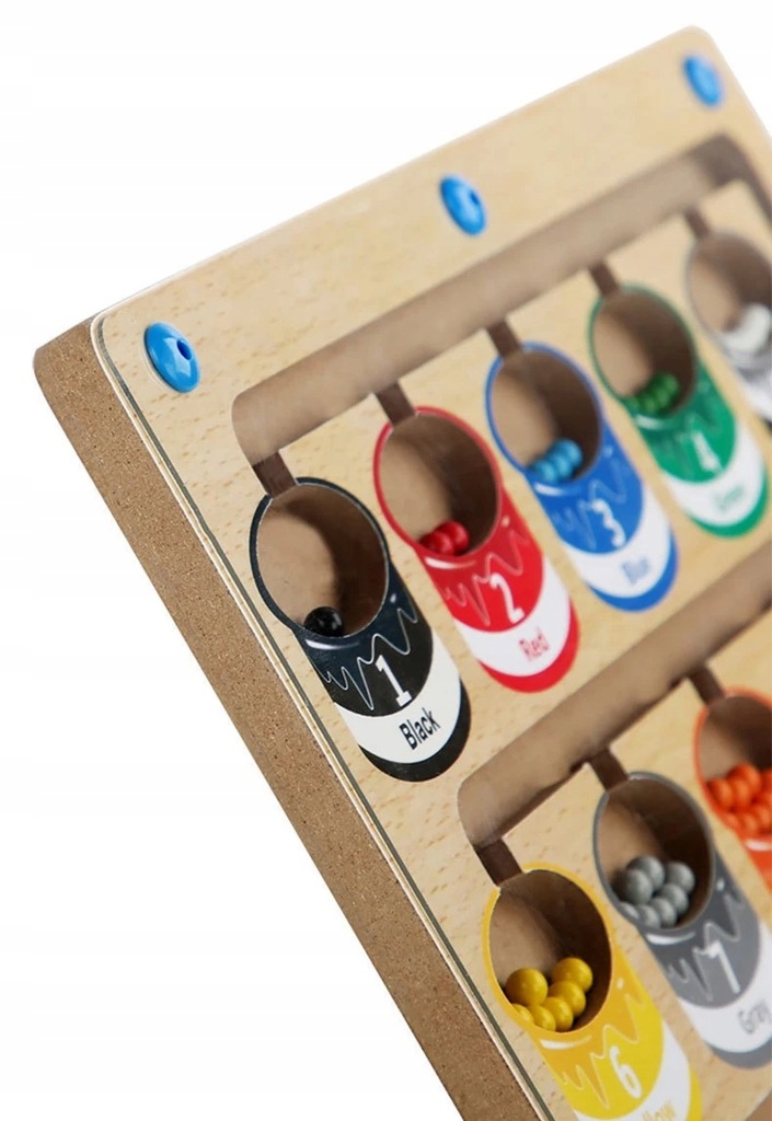 TABLICA MAGNETYCZNA LABIRYNT KULKI LICZBY SORTER MONTESSORI DO DZIECI