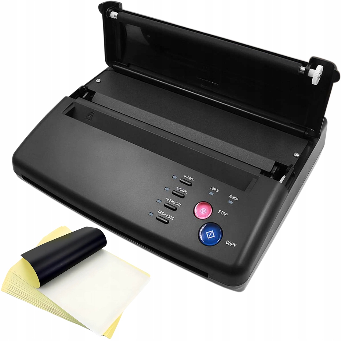 MINI DRUKARKA TERMICZNA A5 A4 DO TRANSFERU TATUAŻY PRZENOŚNA TATTOO CZARNA