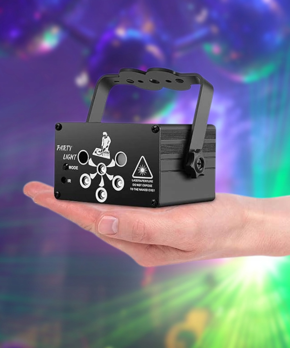 LASER PROJEKTOR 6HOLE DYSKOTEKOWY + PILOT IMPREZĘ DISCO REFLEKTOR KULA STRO