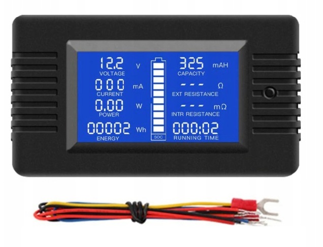 MIERNIK PARAMETRÓW ELEKTRYCZNYCH 10A DC WATOMIERZ