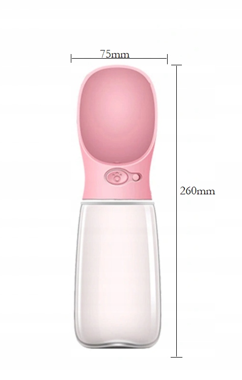 PRZENOŚNE POIDŁO BUTELKA NA SPACER DLA PSA 550ML