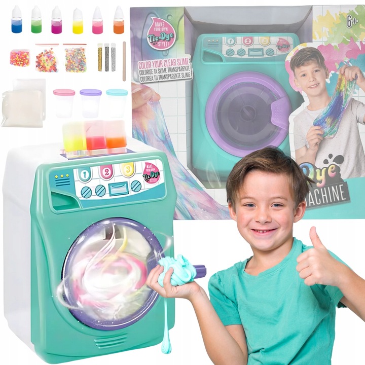 FABRYKA SLIME DIY PRALKA DUŻY ZESTAW DO ROBIENIA GLUTÓW DLA DZIECI