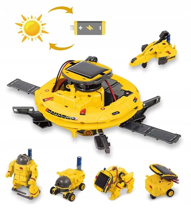ROBOT SOLARNY 6w1 ZESTAW KONSTRUKCYJNY ZABAWKA STATEK ASTRONAUTA ZI-02-2