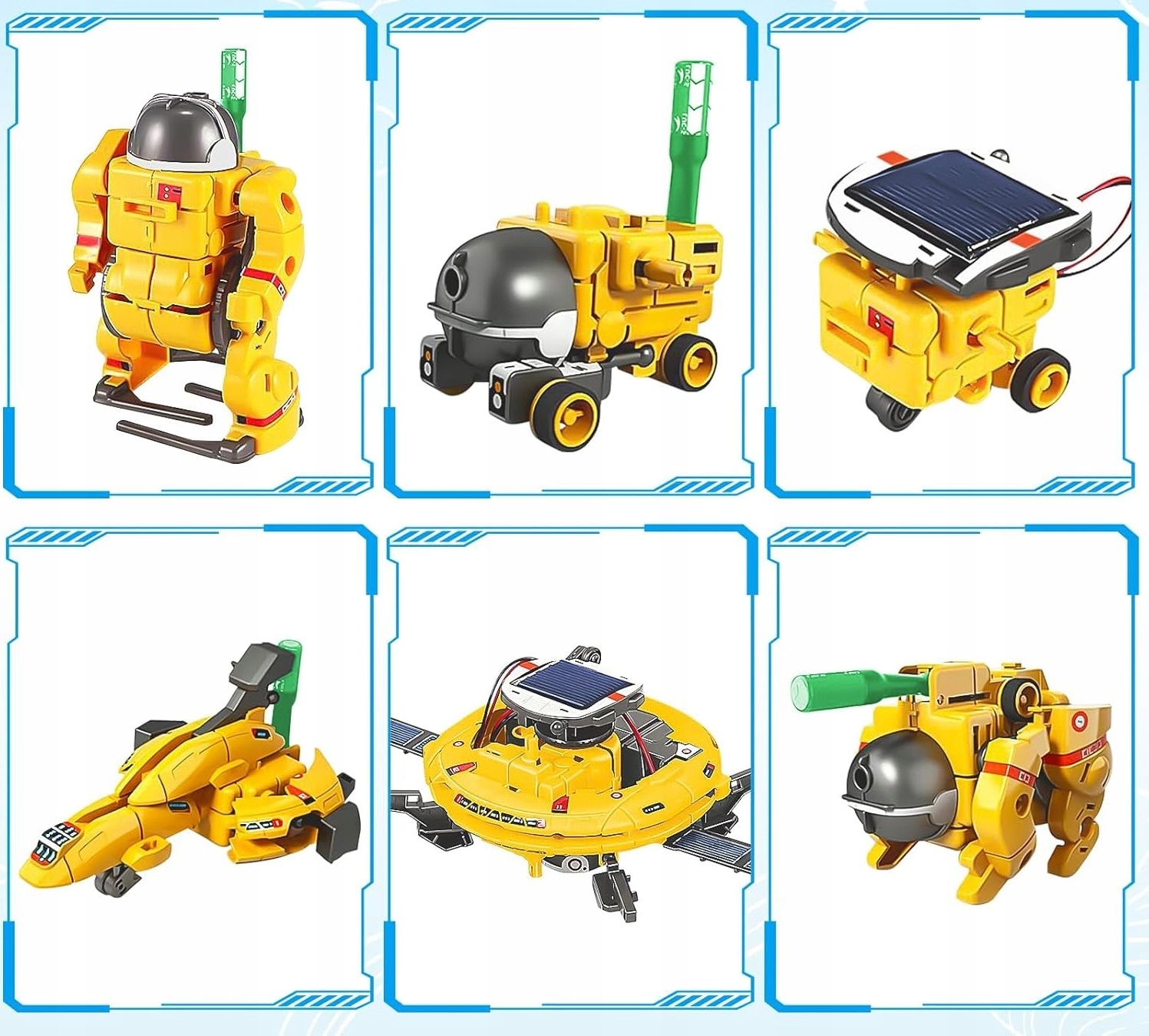 ROBOT SOLARNY 6w1 ZESTAW KONSTRUKCYJNY ZABAWKA STATEK ASTRONAUTA ZI-02-2