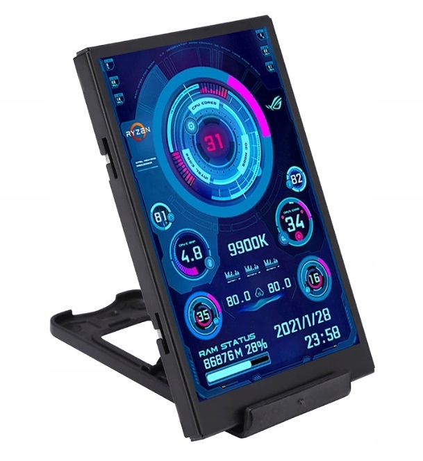 PANEL MONITOR CPU GPU RAM KOMPUTERA EKRAN 3,5" IPS USB TYP-C