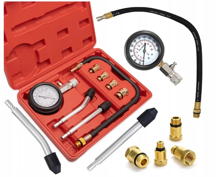 MIERNIK POZIOMU KOMPRESJI TESTER CIŚNIENIA SPRĘŻENIA BENZYNA 0-20 BAR