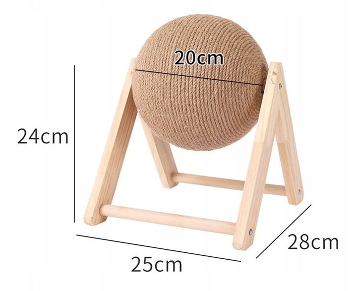 DRAPAK 2w1 OKRĄGŁY KOCIMIĘTKA Z SIZALU SIZALOWY DLA KOTA KOTÓW KRĘCĄCY M