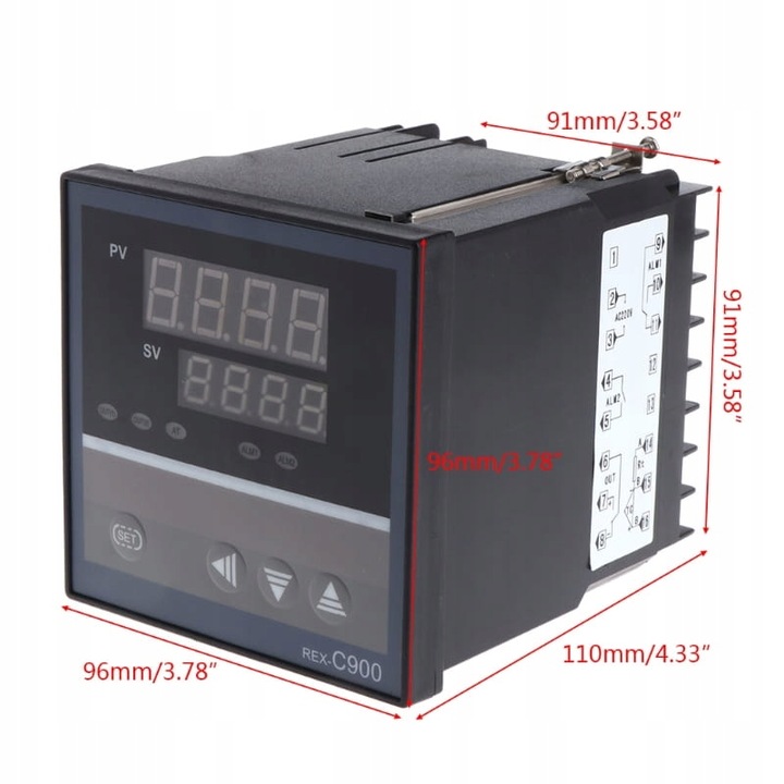 STEROWNIK REGULATOR TEMPERATURY REX C900 230 RELAY