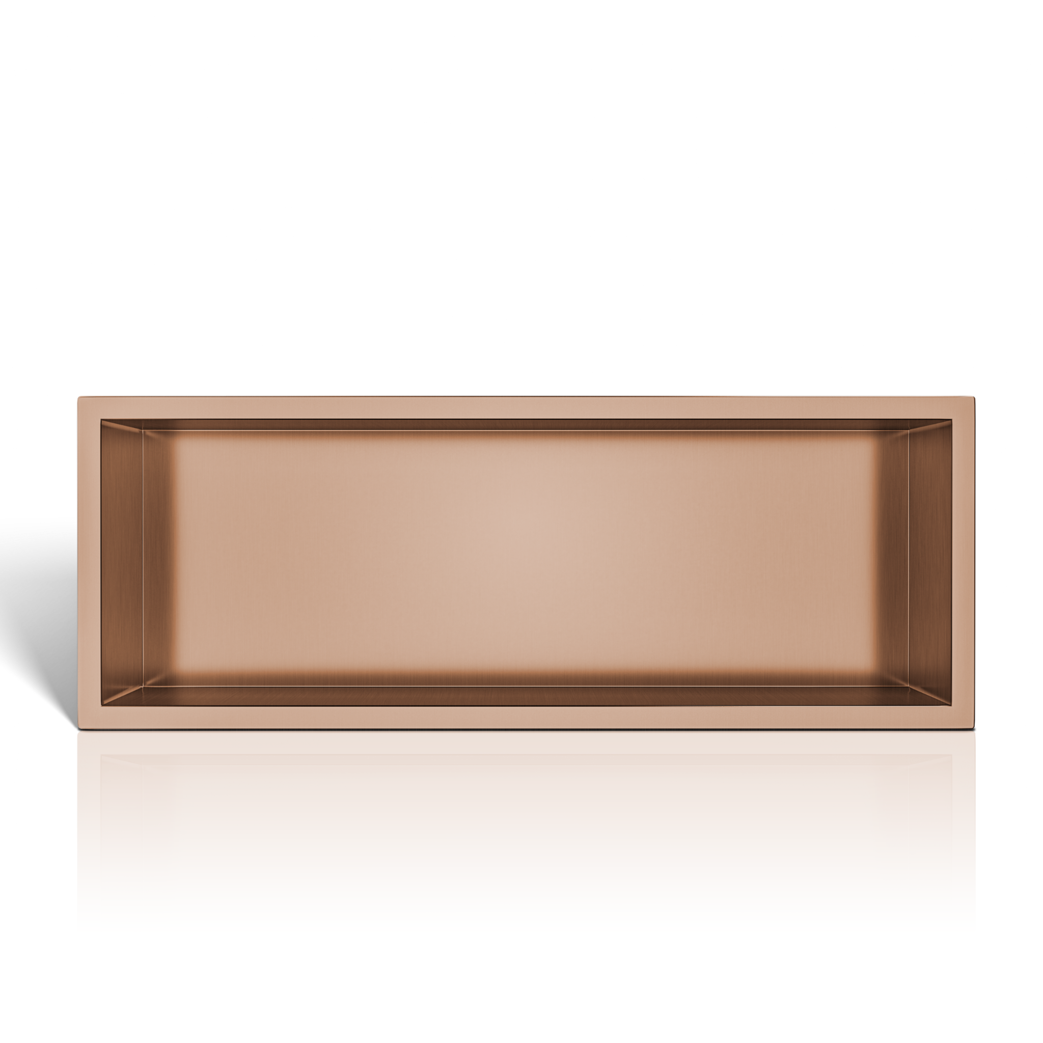 WALL-BOX ONE Copper Półka wnękowa ze stali nierdzewnej miedziana 60x20x10 cm