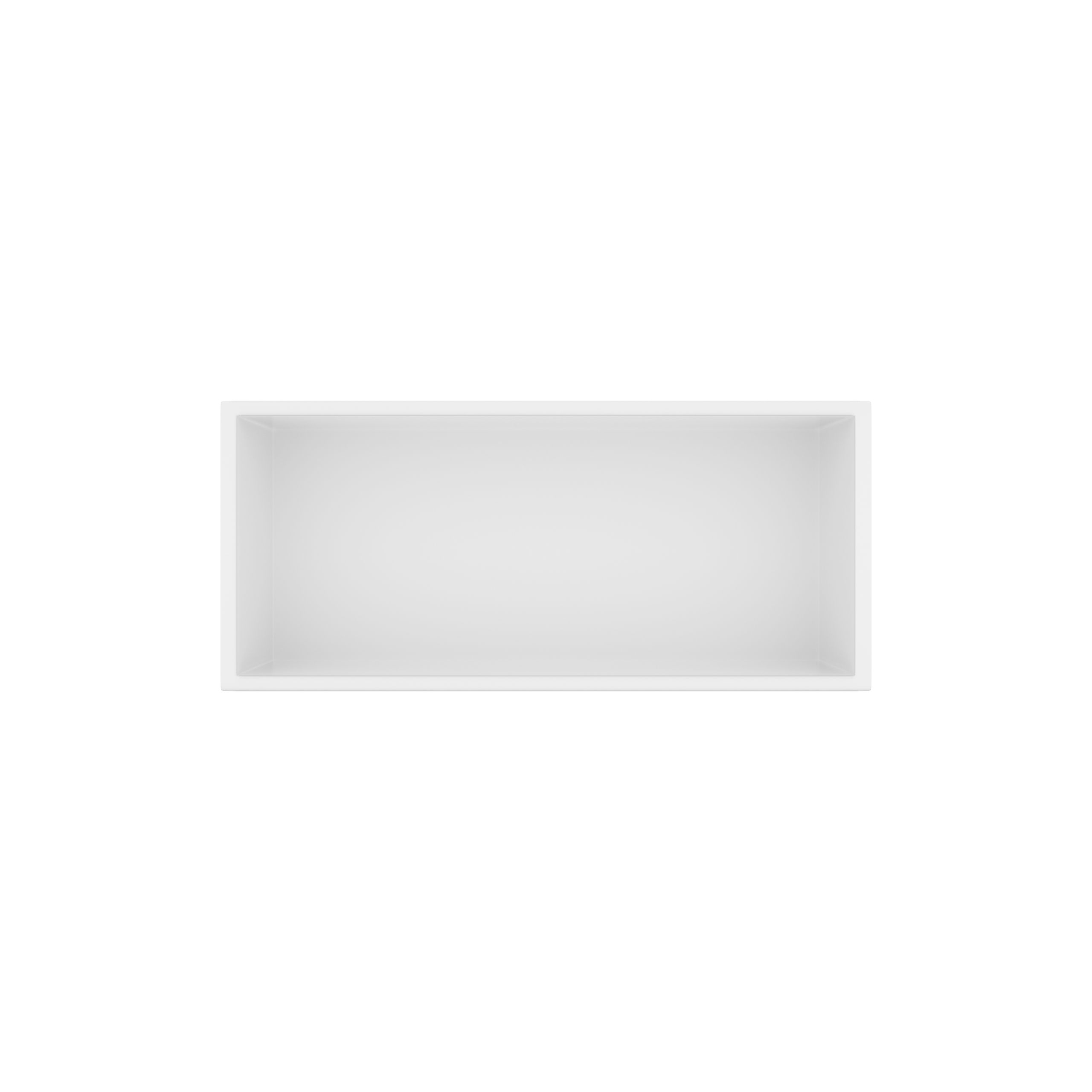 WALL-BOX ONE White Półka wnękowa ze stali nierdzewnej biała 45x20x10 cm